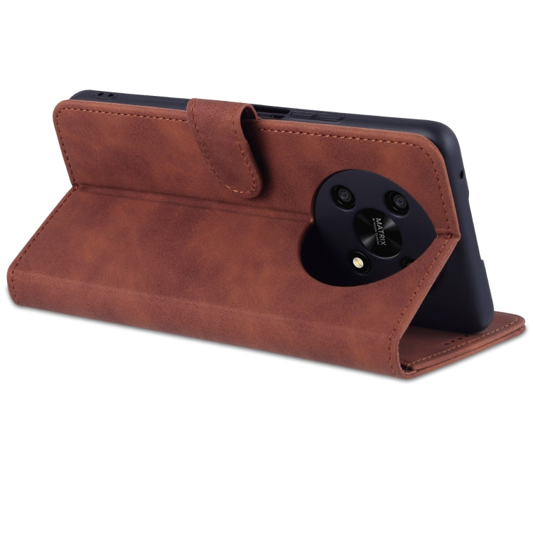 For Honor X30 AZNS Skin Feel Calf Texture Horizontal Flip Leather Phone Case(Brown) - Honor Cases by AZNS | Online Shopping UK | buy2fix