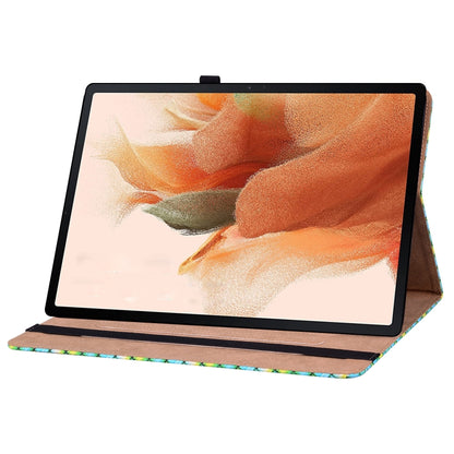 For Samsung Galaxy Tab S8+ / Tab S7+ Color Weave Texture Flip Leather Tablet Case with Holder(Green) by buy2fix
