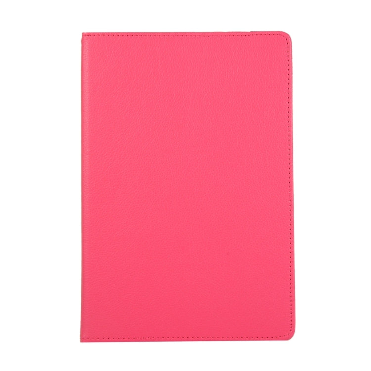 For Samsung Galaxy Tab S8 Ultra 360 Degrees Rotation Holder Litchi Leather Tablet Case(Rose Red) by buy2fix