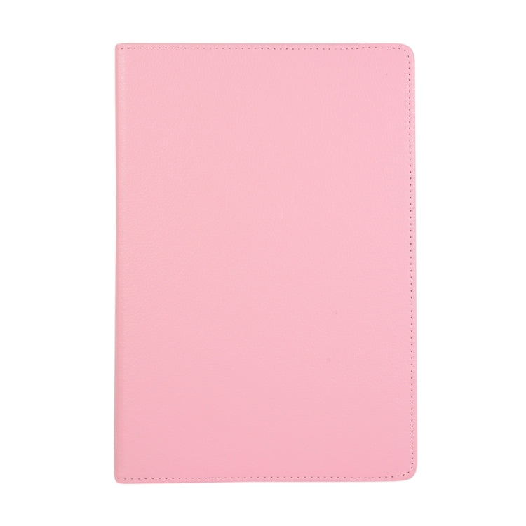 For Samsung Galaxy Tab S8 Ultra 360 Degrees Rotation Holder Litchi Leather Tablet Case(Pink) by buy2fix