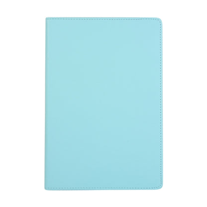 For Samsung Galaxy Tab S8 Ultra 360 Degrees Rotation Holder Litchi Leather Tablet Case(Sky Blue) by buy2fix