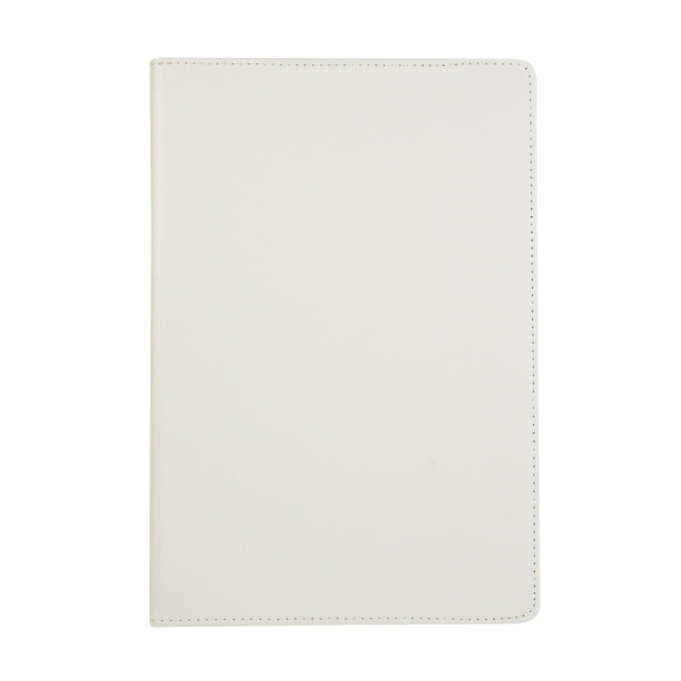 For Samsung Galaxy Tab S8 Ultra 360 Degrees Rotation Holder Litchi Leather Tablet Case(White) by buy2fix