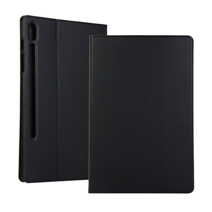 For Samsung Galaxy Tab S8 Ultra Elasticity Leather Tablet Case with Holder(Black) by buy2fix