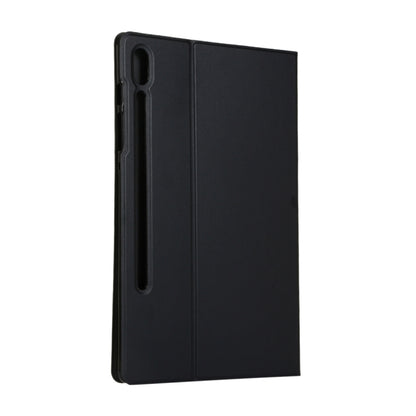 For Samsung Galaxy Tab S8 Ultra Elasticity Leather Tablet Case with Holder(Black) by buy2fix