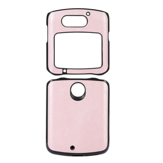 For Motorola Moto Razr 5G Cowhide Texture PU Phone Case(Pink) by buy2fix