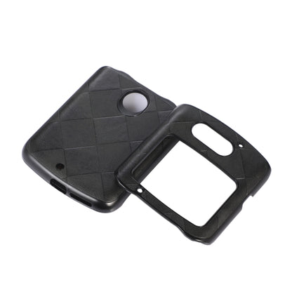 For Motorola Moto Razr 5G Weave Plaid PU Phone Case(Black) by buy2fix