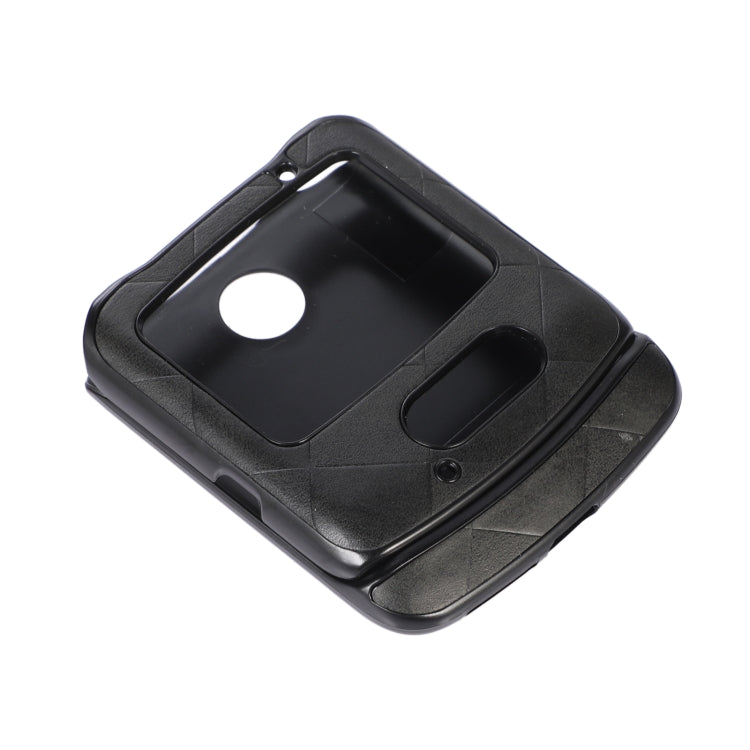 For Motorola Moto Razr 5G Weave Plaid PU Phone Case(Black) by buy2fix