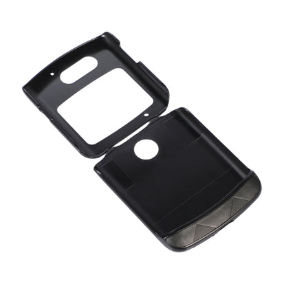 For Motorola Moto Razr 5G Weave Plaid PU Phone Case(Black) by buy2fix