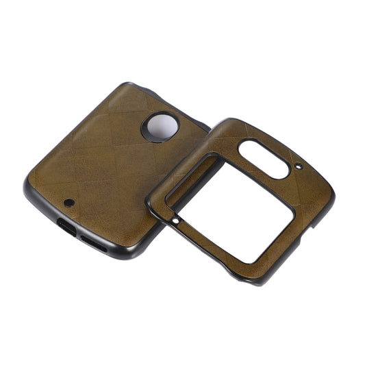 For Motorola Moto Razr 5G Weave Plaid PU Phone Case(Green) by buy2fix