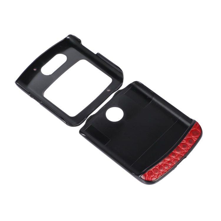 For Motorola Moto Razr 5G Crocodile Top Layer Cowhide Leather Phone Case(Red) - Motorola Cases by buy2fix | Online Shopping UK | buy2fix