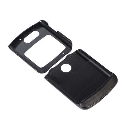 For Motorola Moto Razr 5G Yellow Cow Texture PU Phone Case(Black) by buy2fix