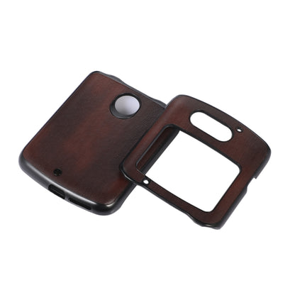 For Motorola Moto Razr 5G Yellow Cow Texture PU Phone Case(Coffee) by buy2fix