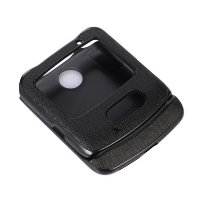 For Motorola Moto Razr 5G Wood Texture PU Phone Case(Black) by buy2fix