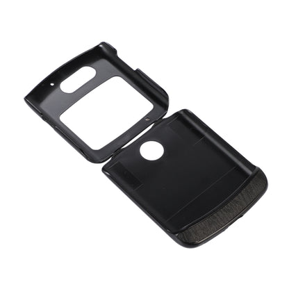 For Motorola Moto Razr 5G Wood Texture PU Phone Case(Black) by buy2fix