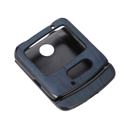 For Motorola Moto Razr 5G Wood Texture PU Phone Case(Blue) by buy2fix