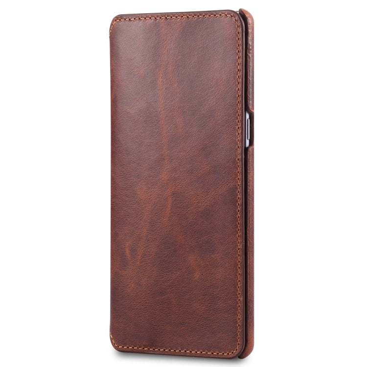 For Galaxy S9 Denior Oil Wax Cowhide Simple Horizontal Flip Leather Case with Card Slots & Wallet(Brown) - Galaxy Phone Cases by Denior | Online Shopping UK | buy2fix