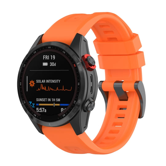 For Garmin Fenix 7S Quick Release Silicone Watch Band(Orange)
