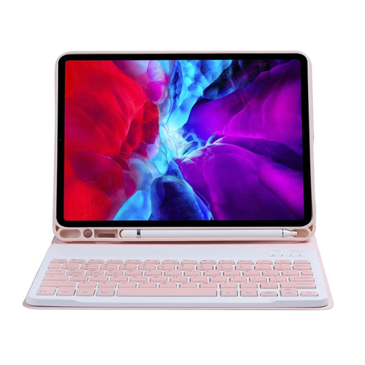 C-098B Candy Color Skin Feel Texture Bluetooth Keyboard Leather Case with Pen Holder For iPad Air 11 2024 / 2025 / Air 4 10.9 2020 / Air 5 10.9 2022 (Pink) - For iPad Air by buy2fix | Online Shopping UK | buy2fix