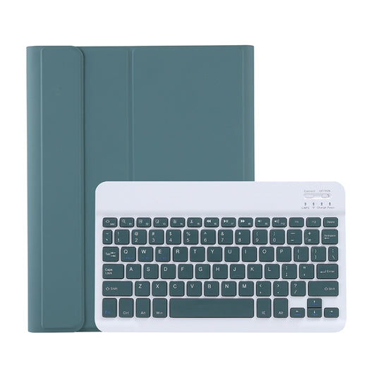 C-098B Candy Color Skin Feel Texture Bluetooth Keyboard Leather Case with Pen Holder For iPad Air 11 2024 / 2025 / Air 4 10.9 2020 / Air 5 10.9 2022 (Dark Green) - For iPad Air by buy2fix | Online Shopping UK | buy2fix