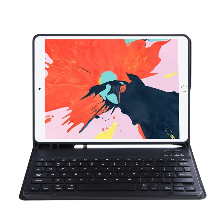 T098B Candy Color Skin Feel Texture Bluetooth Keyboard Leather Case with Pen Holder For iPad Air 11 2024 / 2025 / Air 4 10.9 2020 / Air 5 10.9 2022 (Black) - For iPad Air by buy2fix | Online Shopping UK | buy2fix