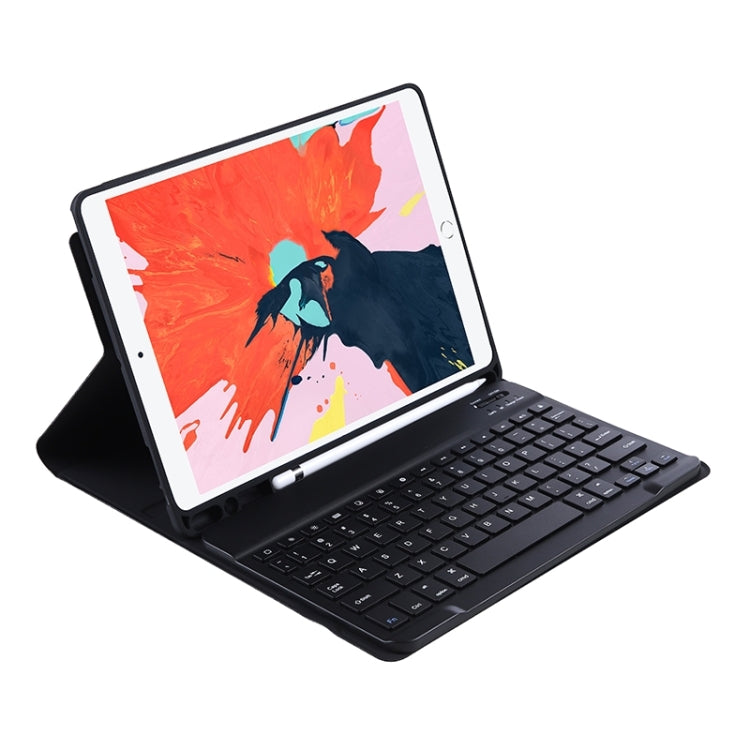 T098B Candy Color Skin Feel Texture Bluetooth Keyboard Leather Case with Pen Holder For iPad Air 11 2024 / 2025 / Air 4 10.9 2020 / Air 5 10.9 2022 (Black) - For iPad Air by buy2fix | Online Shopping UK | buy2fix