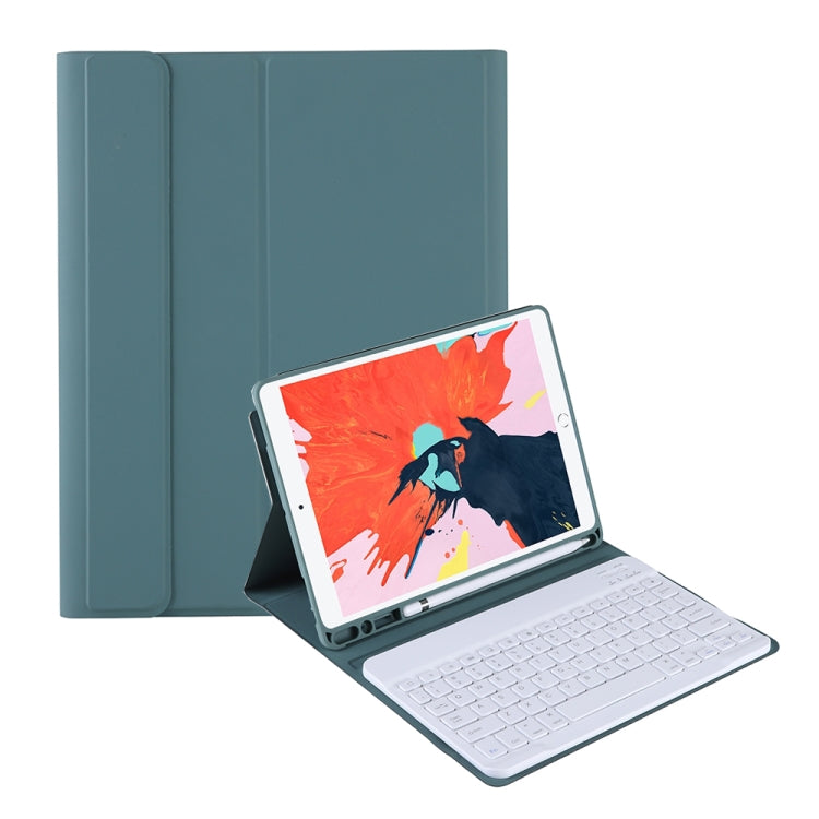 T098B Candy Color Skin Feel Texture Bluetooth Keyboard Leather Case with Pen Holder For iPad Air 11 2024 / 2025 / Air 4 10.9 2020 / Air 5 10.9 2022 (Dark Green) - For iPad Air by buy2fix | Online Shopping UK | buy2fix
