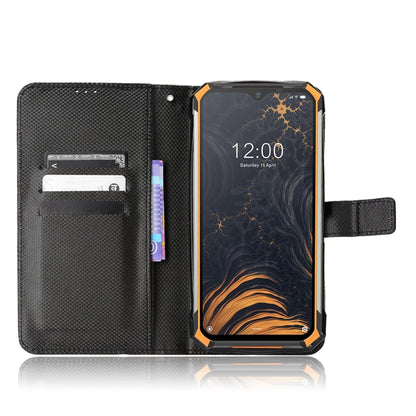 For Doogee S88 Pro / S88 Plus Diamond Texture Leather Phone Case(Black) - Doogee Cases by buy2fix | Online Shopping UK | buy2fix