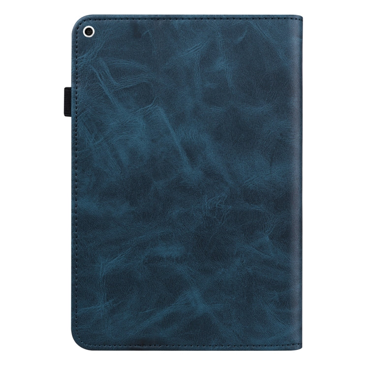 Solid Color Embossed Striped Smart Leather Case For iPad 5 / 6 / 7 / 8 2017(Blue) - More iPad Cases by buy2fix | Online Shopping UK | buy2fix