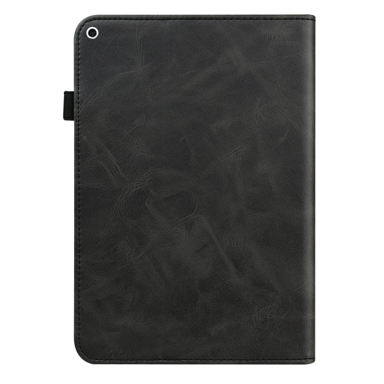 Solid Color Embossed Striped Smart Leather Case For iPad 5 / 6 / 7 / 8 2017(Black) - More iPad Cases by buy2fix | Online Shopping UK | buy2fix