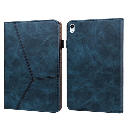 Solid Color Embossed Striped Smart Leather Case For iPad Air 2022 / Air 2020 10.9(Blue) - iPad Air (2022) / (2020) 10.9 Cases by buy2fix | Online Shopping UK | buy2fix