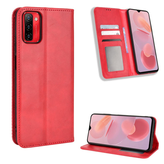 For Ulefone Note 12P Magnetic Buckle Retro Texture Leather Phone Case(Red) by buy2fix