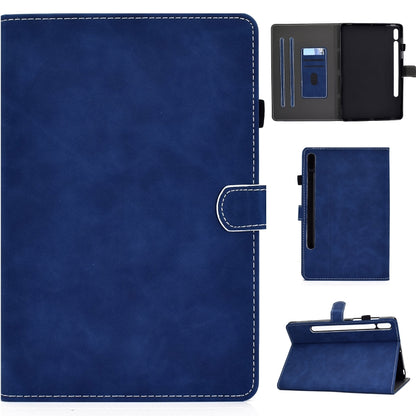 For Samsung Galaxy Tab S8 / S7 Cowhide Texture Smart Leather Tablet Case(Blue) by buy2fix
