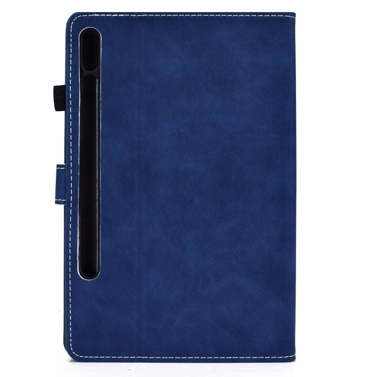 For Samsung Galaxy Tab S8 / S7 Cowhide Texture Smart Leather Tablet Case(Blue) by buy2fix