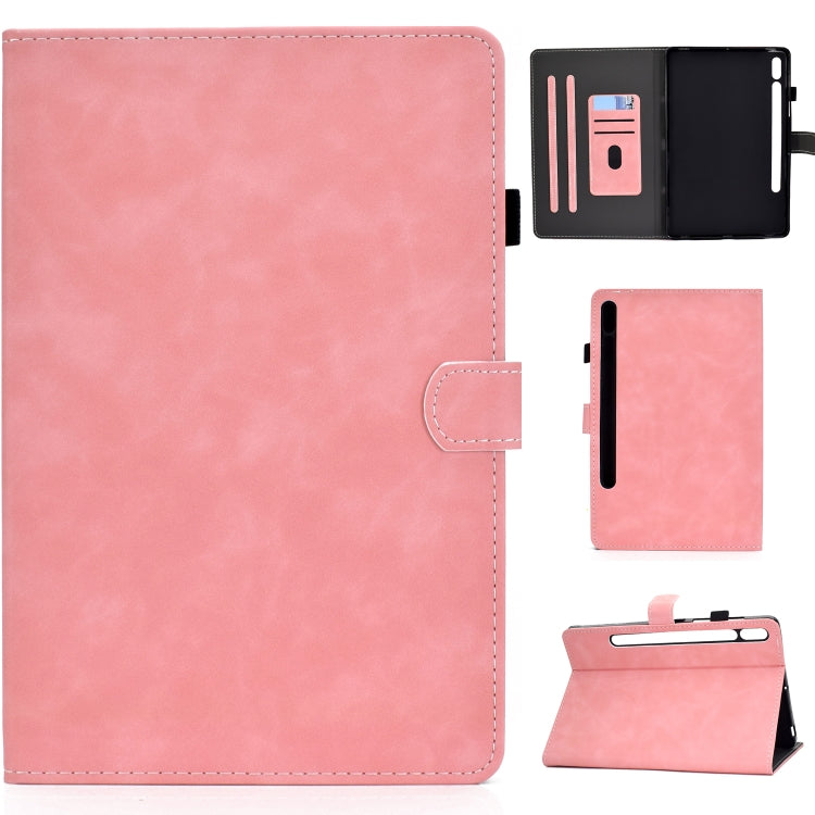 For Samsung Galaxy Tab S8 / S7 Cowhide Texture Smart Leather Tablet Case(Rose Gold) by buy2fix