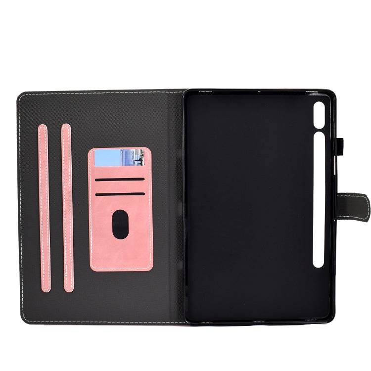 For Samsung Galaxy Tab S8 / S7 Cowhide Texture Smart Leather Tablet Case(Rose Gold) by buy2fix