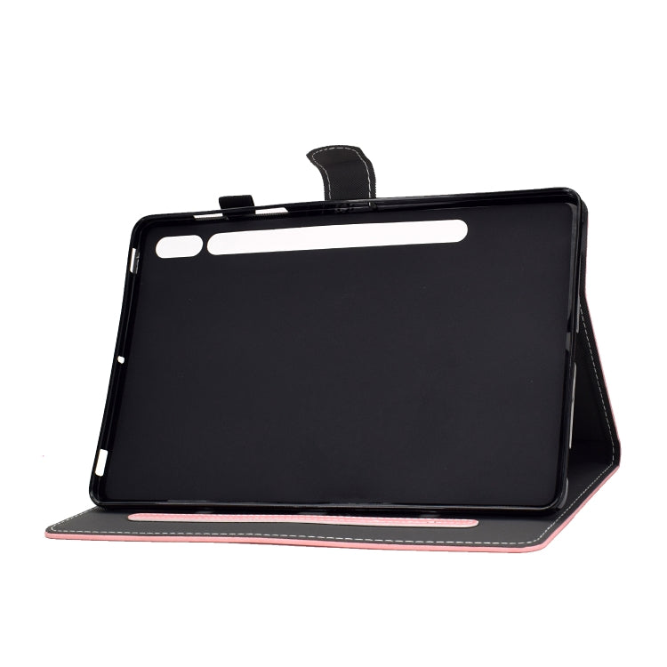 For Samsung Galaxy Tab S8 / S7 Cowhide Texture Smart Leather Tablet Case(Rose Gold) by buy2fix