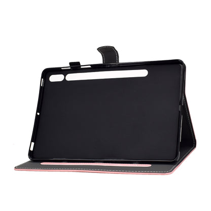 For Samsung Galaxy Tab S8 / S7 Cowhide Texture Smart Leather Tablet Case(Rose Gold) by buy2fix