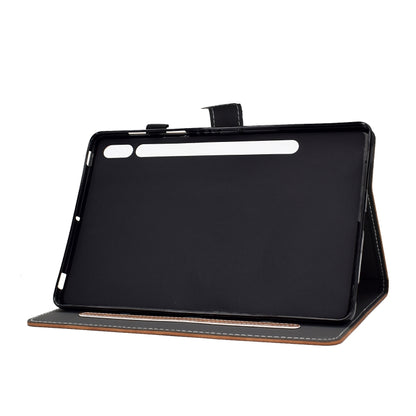 For Samsung Galaxy Tab S8 / S7 Cowhide Texture Smart Leather Tablet Case(Brown) by buy2fix