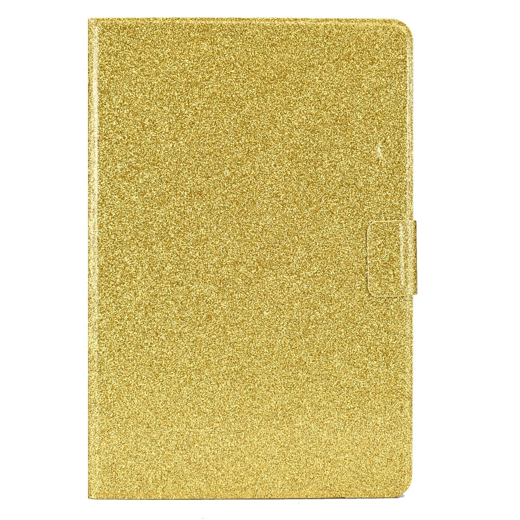 For Samsung Galaxy Tab S8 / S7 Varnish Glitter Powder Smart Leather Tablet Case(Yellow) by buy2fix