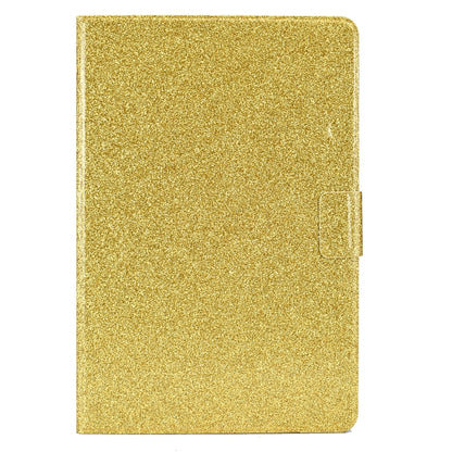 For Samsung Galaxy Tab S8 / S7 Varnish Glitter Powder Smart Leather Tablet Case(Yellow) by buy2fix