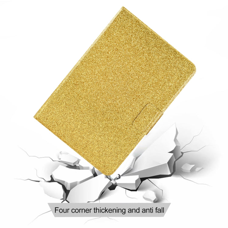 For Samsung Galaxy Tab S8 / S7 Varnish Glitter Powder Smart Leather Tablet Case(Yellow) by buy2fix