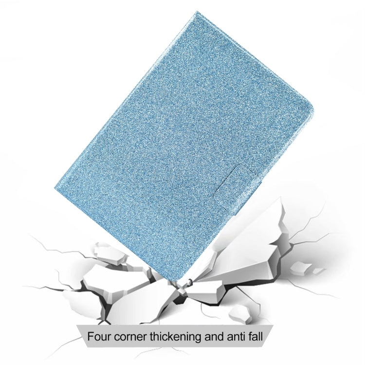 For Samsung Galaxy Tab S8 / S7 Varnish Glitter Powder Smart Leather Tablet Case(Blue) by buy2fix