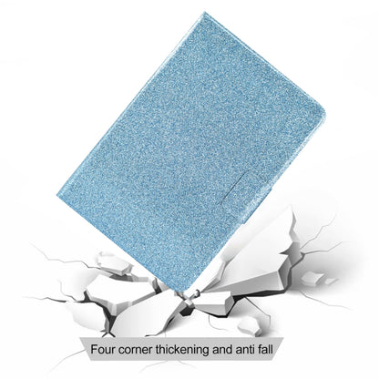 For Samsung Galaxy Tab S8 / S7 Varnish Glitter Powder Smart Leather Tablet Case(Blue) by buy2fix