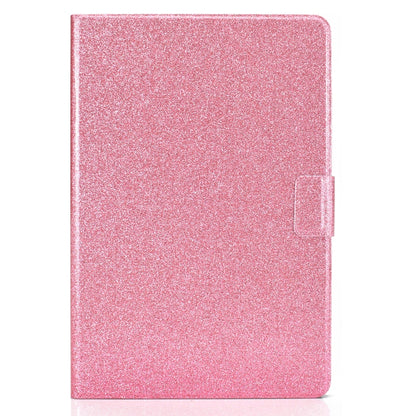 For Samsung Galaxy Tab S8 / S7 Varnish Glitter Powder Smart Leather Tablet Case(Pink) by buy2fix