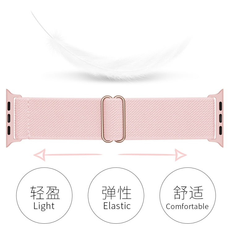 Polyester Nylon Watch Band For Apple Watch Ultra 49mm&Watch Ultra 2 49mm / Series 9&8&7 45mm / SE 3&SE 2&6&SE&5&4 44mm / 3&2&1 42mm(Pink Sand) by buy2fix