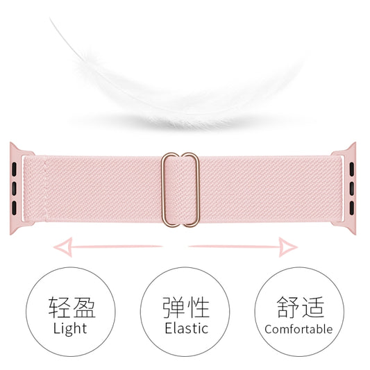 Polyester Nylon Watch Band For Apple Watch Ultra 49mm&Watch Ultra 2 49mm / Series 9&8&7 45mm / SE 3&SE 2&6&SE&5&4 44mm / 3&2&1 42mm(Pink Sand) by buy2fix