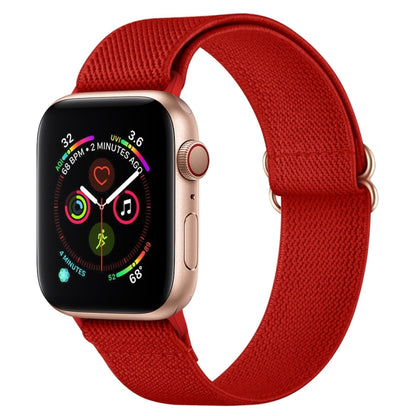 Polyester Nylon Watch Band For Apple Watch Ultra 49mm&Watch Ultra 2 49mm / Series 9&8&7 45mm / SE 3&SE 2&6&SE&5&4 44mm / 3&2&1 42mm(Red) by buy2fix