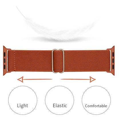 Polyester Nylon Watch Band For Apple Watch Ultra 49mm&Watch Ultra 2 49mm / Series 9&8&7 45mm / SE 3&SE 2&6&SE&5&4 44mm / 3&2&1 42mm(Orange Red) by buy2fix