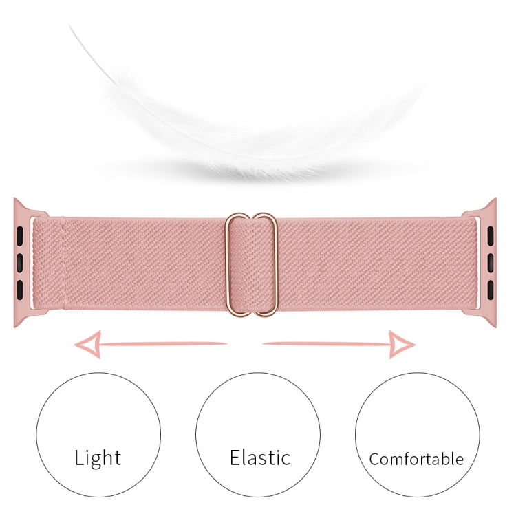 Polyester Nylon Watch Band For Apple Watch Ultra 49mm&Watch Ultra 2 49mm / Series 9&8&7 45mm / SE 3&SE 2&6&SE&5&4 44mm / 3&2&1 42mm(Incarnadine Pink) by buy2fix