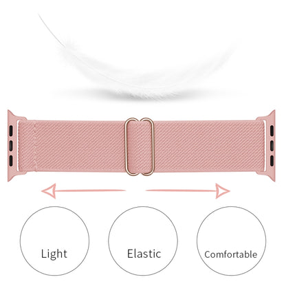 Polyester Nylon Watch Band For Apple Watch Ultra 49mm&Watch Ultra 2 49mm / Series 9&8&7 45mm / SE 3&SE 2&6&SE&5&4 44mm / 3&2&1 42mm(Incarnadine Pink) by buy2fix